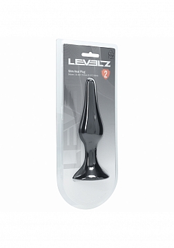 LEVELZ - Slim Silicone Anal Plug - XLarge - Black