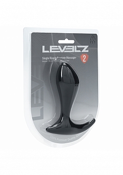 LEVELZ - Single Ripple Silicone Prostate Massager - Black
