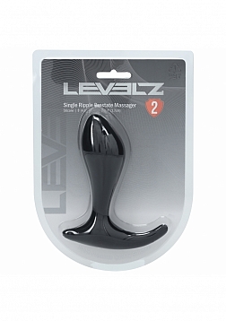 LEVELZ - Single Ripple Silicone Prostate Massager - Black