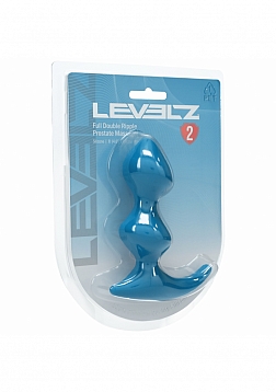 LEVELZ - Full Double Ripple Silicone Prostate Massager - Teal