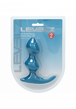 LEVELZ - Full Double Ripple Silicone Prostate Massager - Teal