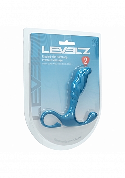 LEVELZ - Rippled with Hard Loop Silicone Prostate Massager - S - Teal