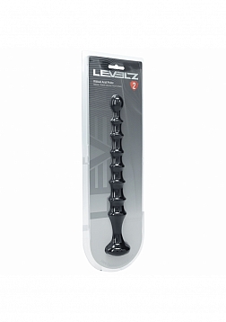 LEVELZ - Ribbed Silicone Flared Anal Probe - Black