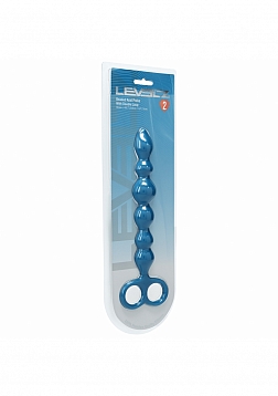 LEVELZ - Beaded Silicone Anal Probe with Double Loop - Teal
