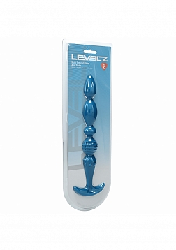 LEVELZ - Multi Textured Silicone Flared Anal Probe - Teal