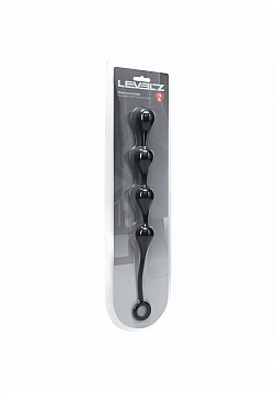 LEVELZ - Waterdrop Silicone Anal Balls -M - 30mm - Black