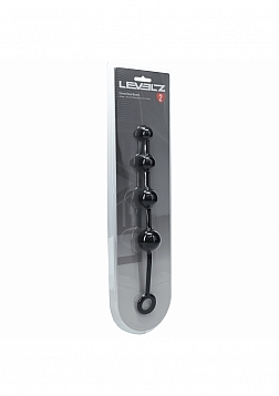 LEVELZ - Curved Silicone Anal Beads - Black