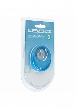 LEVELZ - Vibrating Liquid Silicone Cock & Ball Ring - Teal
