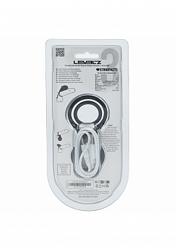 LEVELZ - Vibrating Cock and Ball Ring with Winged Stimulator - Black