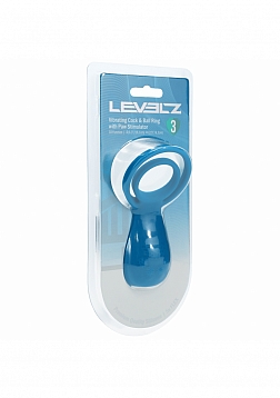LEVELZ - Vibrating Cock and Ball Ring  with Paw Stimulator - Teal