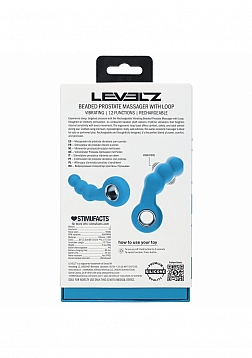 LEVELZ - Vibrating Beaded Silicone Prostate Massager with Loop - Teal