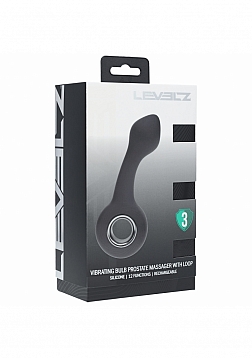 LEVELZ - Vibrating Bulb Silicone Prostate Massager with Loop - Black