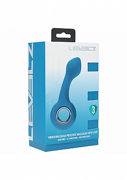 LEVELZ - Vibrating Bulb Silicone Prostate Massager with Loop - Teal