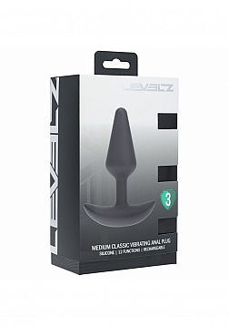 LEVELZ - Classic Vibrating Silicone Anal Plug - Medium - Black