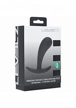 LEVELZ - Vibrating Silicone Prostate Stimulator Anal Plug - Small - Black