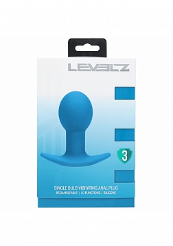LEVELZ - Single Bulb Vibrating Silicone Anal Plug - Teal