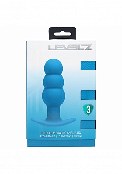 LEVELZ - Tri Bulb Vibrating Silicone Anal Plug - Teal