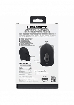 LEVELZ - Adjustable Vibrating Silicone Penis Head Stimulator - Black