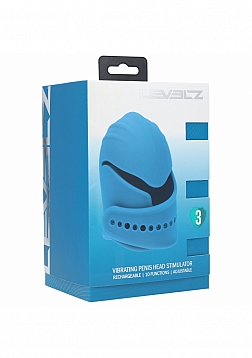 LEVELZ - Adjustable Vibrating Silicone Penis Head Stimulator - Teal