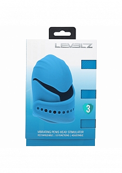 LEVELZ - Adjustable Vibrating Silicone Penis Head Stimulator - Teal