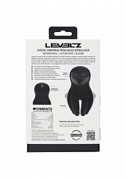 LEVELZ - Digital Vibrating Silicone Penis Head Stimulator with Tentacles - Black