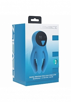 LEVELZ - Digital Vibrating Silicone Penis Head Stimulator with Tentacles - Teal