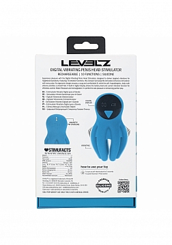 LEVELZ - Digital Vibrating Silicone Penis Head Stimulator with Tentacles - Teal