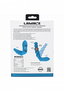 LEVELZ - Vibrating - Heating - Bendable - Tapping Beaded Silicone Prostate Stimulator - Teal