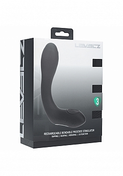 LEVELZ - Vibrating - Heating - Bendable - Tapping Silicone Prostate Stimulator - Black