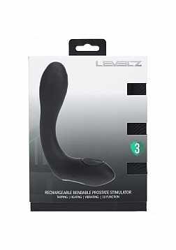 LEVELZ - Vibrating - Heating - Bendable - Tapping Silicone Prostate Stimulator - Black