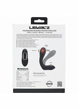 LEVELZ - Vibrating - Heating - Bendable - Tapping Silicone Prostate Stimulator - Black