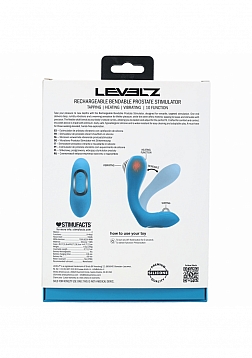 LEVELZ - Vibrating - Heating - Bendable - Tapping Silicone Prostate Stimulator - Teal