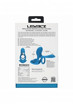LEVELZ - Triple Motor Vibrating Silicone Cock Ring - Teal