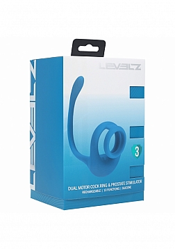 LEVELZ - Dual Motor Silicone Cock Ring with Prostate Stimulator - Teal