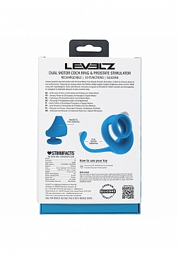 LEVELZ - Dual Motor Silicone Cock Ring with Prostate Stimulator - Teal