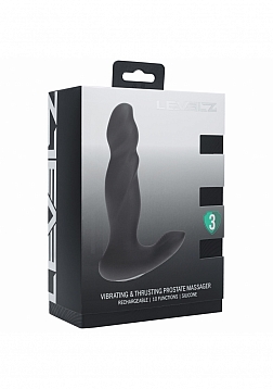 LEVELZ - Vibrating & Thrusting Silicone Prostate Massager - Black