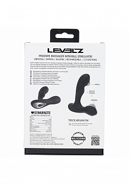 LEVELZ - Vibrating & Tapping Silicone Prostate Massager with Ball Stimulator - Black