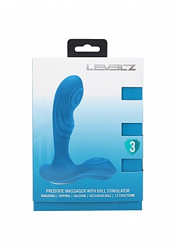 LEVELZ - Vibrating & Tapping Silicone Prostate Massager with Ball Stimulator - Teal