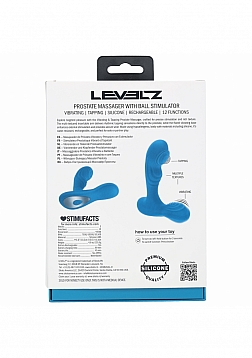 LEVELZ - Vibrating & Tapping Silicone Prostate Massager with Ball Stimulator - Teal