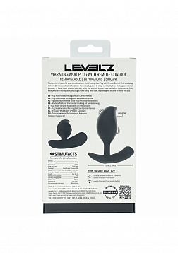 LEVELZ - Remote Control Vibrating Liquid Silicone Anal Plug - Black