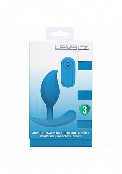 LEVELZ - Remote Control Vibrating Liquid Silicone Anal Plug - Teal