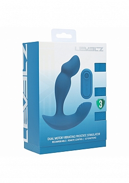 LEVELZ - Dual Motor Remote Control Dual Motor Vibrating Liquid Silicone Prostate Stimulator - Teal