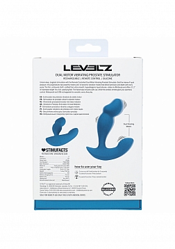 LEVELZ - Dual Motor Remote Control Dual Motor Vibrating Liquid Silicone Prostate Stimulator - Teal