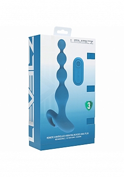 LEVELZ - Remote Control Beaded Vibrating Silicone Anal Plug  - Teal