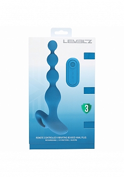 LEVELZ - Remote Control Beaded Vibrating Silicone Anal Plug  - Teal