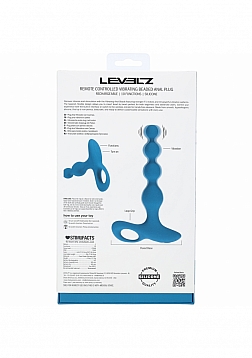 LEVELZ - Remote Control Beaded Vibrating Silicone Anal Plug  - Teal