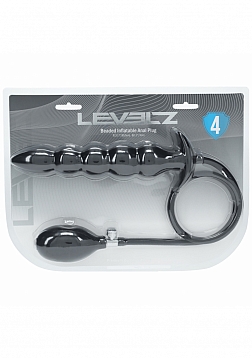LEVELZ - Beaded Inflatable Silicone Anal Plug - Black