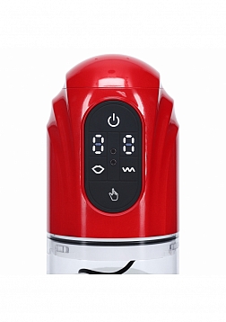 PUMPED - TechnoThrust - Automatic Masturbator - Waterproof - 10 Function - Metallic Red