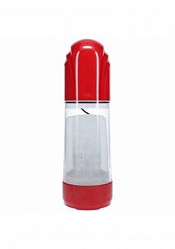 PUMPED - TechnoThrust - Automatic Masturbator - Waterproof - 10 Function - Metallic Red
