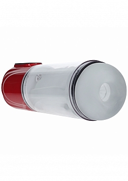 PUMPED - TechnoThrust - Automatic Masturbator - Waterproof - 10 Function - Metallic Red